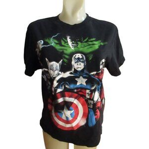 Women's Small T-shirt Marvel Avengers Assemble Mens XS T-Shirt Black S Cotton